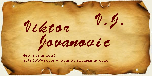 Viktor Jovanović vizit kartica
